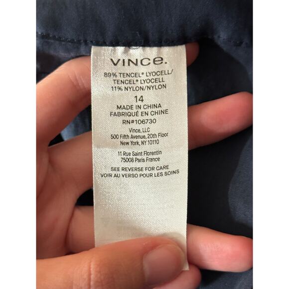 Vince mid rise Fluid Utility Pants blue size 14 - Picture 7 of 7